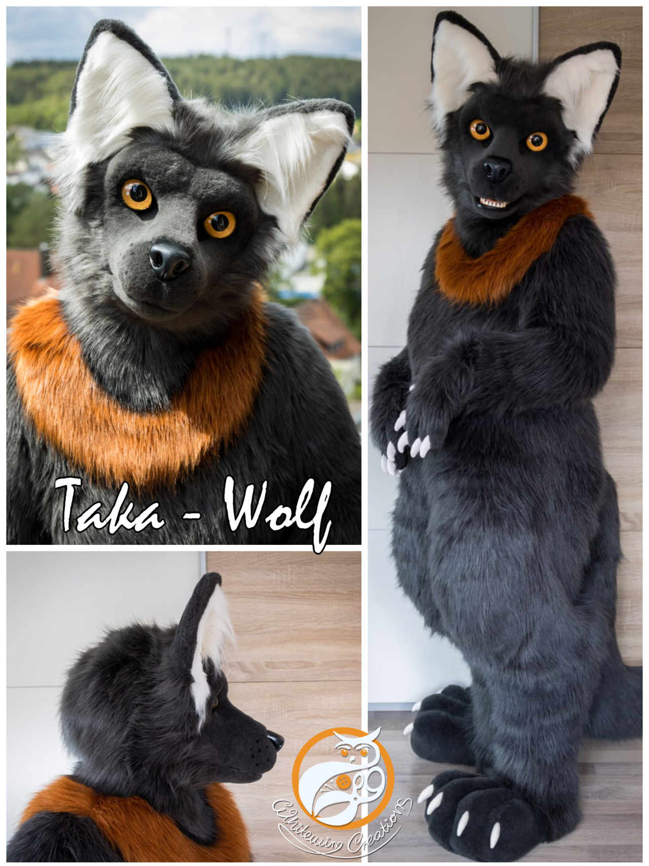 Taka Head - Partial Fursuit made by WhitewingCreations - Fursuits made in Germany